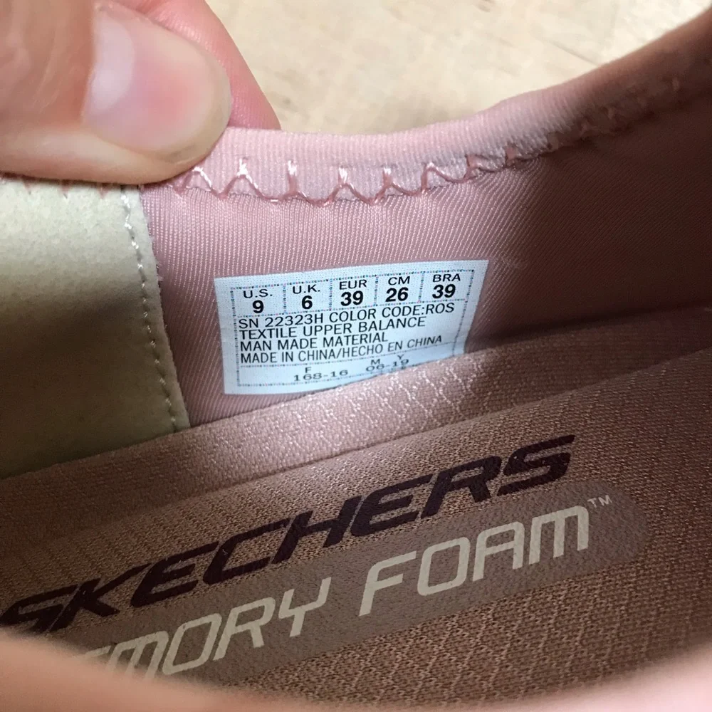 Skechers Memory Foam Ros Pink Slide On size 9
